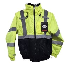 Tingley Safety Yellow Reflective JacketJob Sight Bomber Coat Size Medium